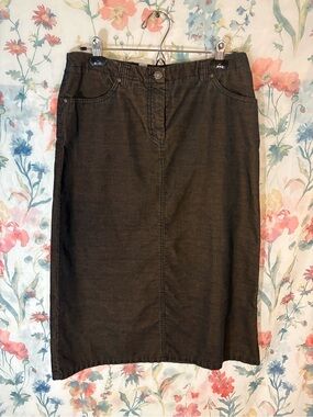 Vintage Classic Black Midi Skirt - Women's Skirt